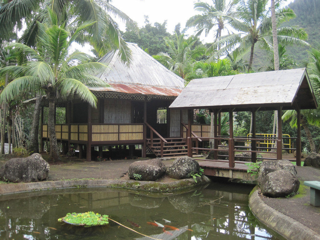 Kepaniwai Park and Heritage Gardens - Native Filipino Hut | Only In Hawaii