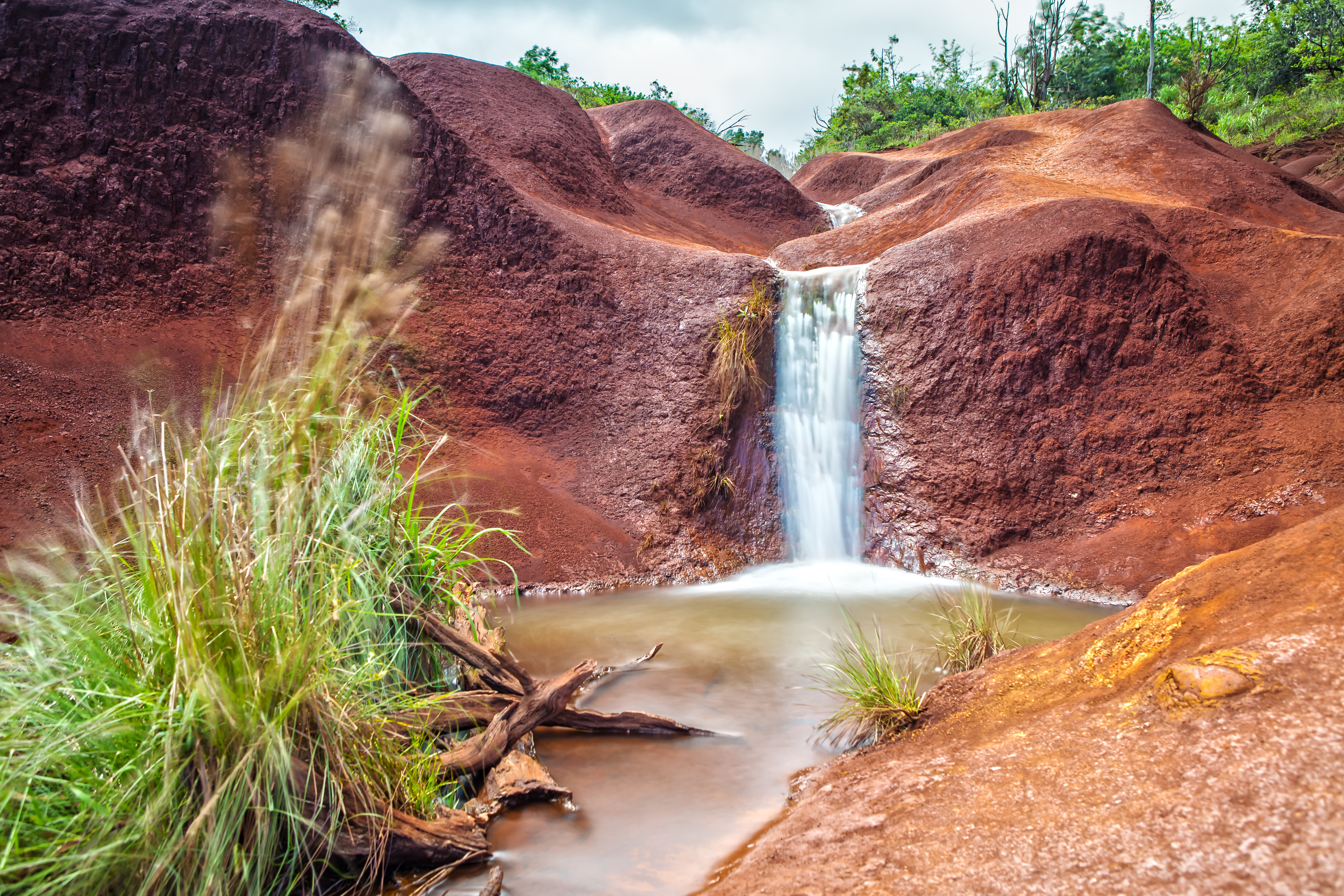 red dirt waterfall